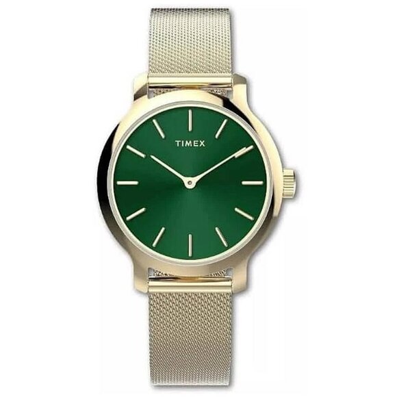 NWT Authentic Timex Transcend Quartz Green Dial Women's Watch - Picture 1 of 3